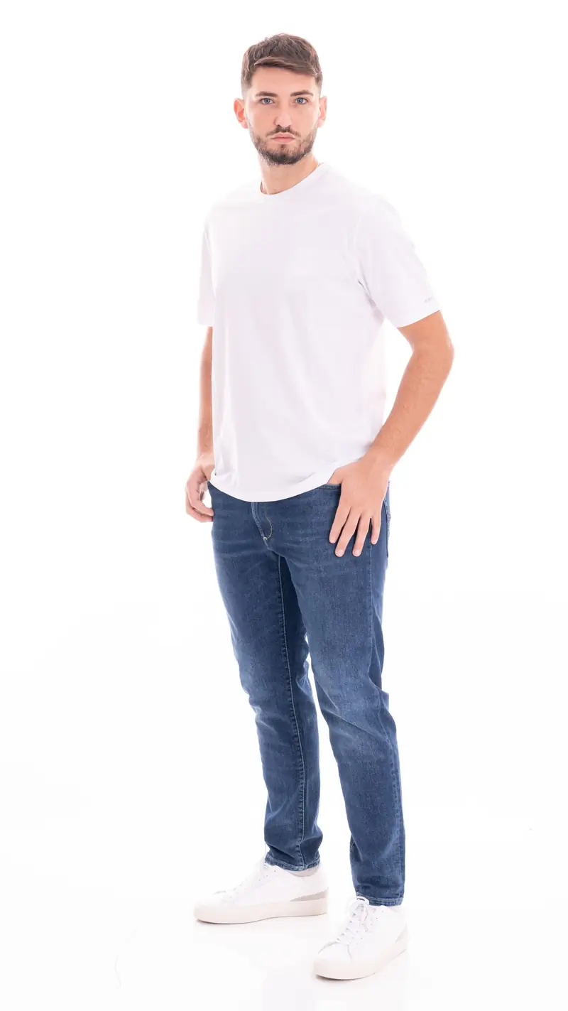 0/ZERO COSTRUCTION JEANS SLIM UOMO 5 TASCHE ORIC ORI012 2822 BLUEDN