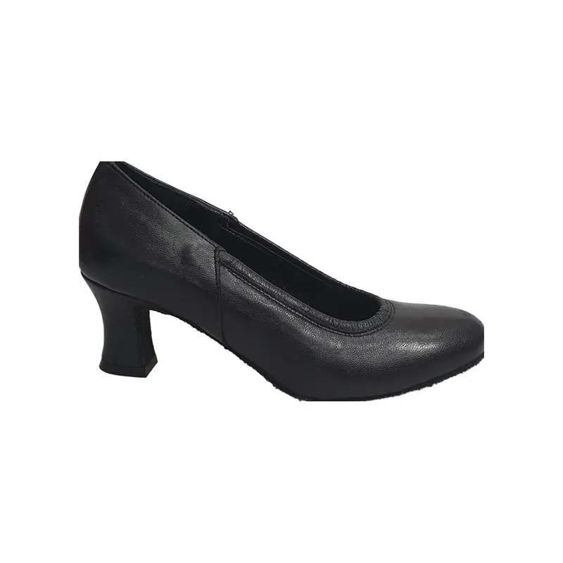 207V - Scarpa Decoltè arricciata da Standard Pelle Nera