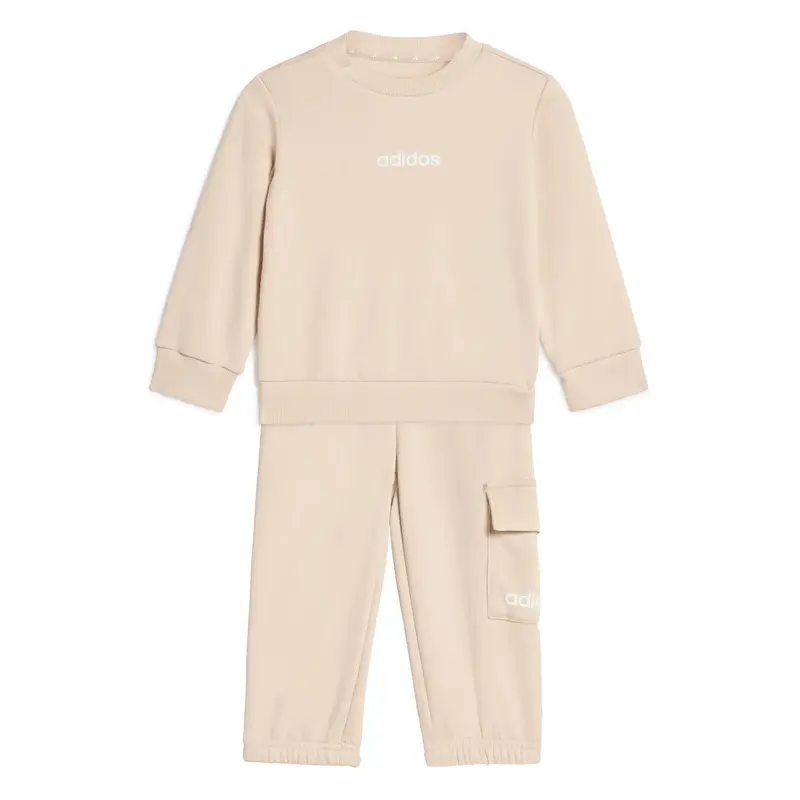 ADIDAS COMPLETO FELPA GIROCOLLO EPANTALONE CON TASCONE E LOGO ADIDAS KE0862