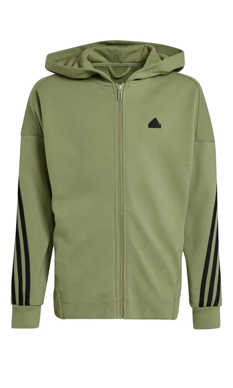 ADIDAS FELPA 3 STRISCE CON CAPPUCCIO JH3601