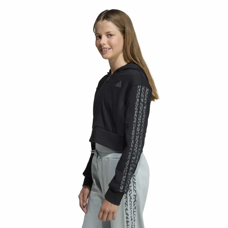 ADIDAS FELPA FULL ZIP CON CAPPUCCIO 3BANDE LATERALI KB6985