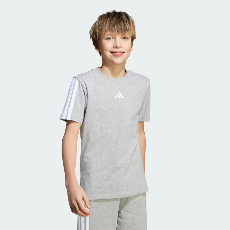 ADIDAS T-SHIRT GIROCOLLO CON 3STRISCE SULLA MANICA E LOGO JY4968