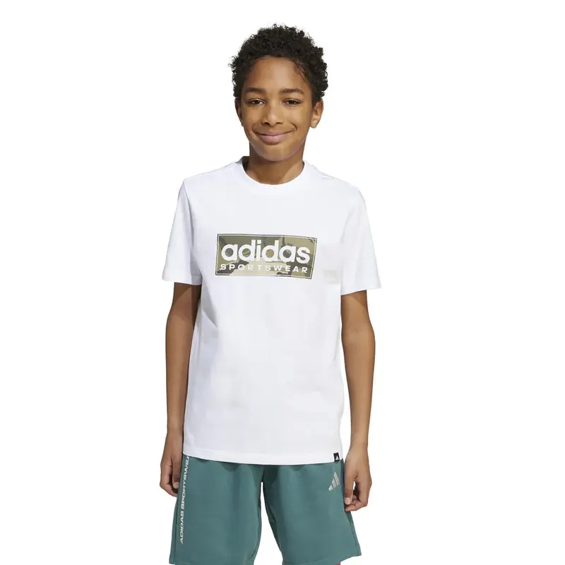 ADIDAS T-SHIRT GIROCOLLO CON STAMPA LOGO JX6871