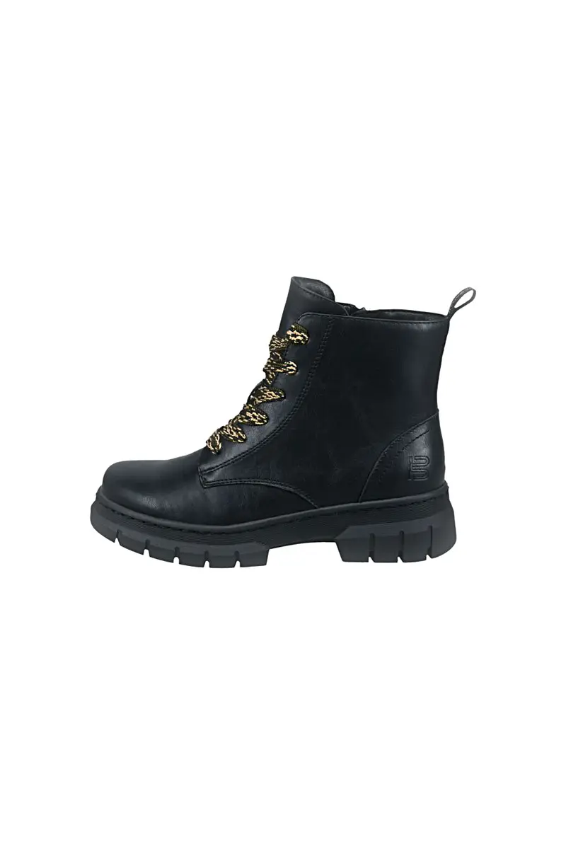 Anfibi neri caldi con zip e suola carrarmato Bagatt D35ANC355000