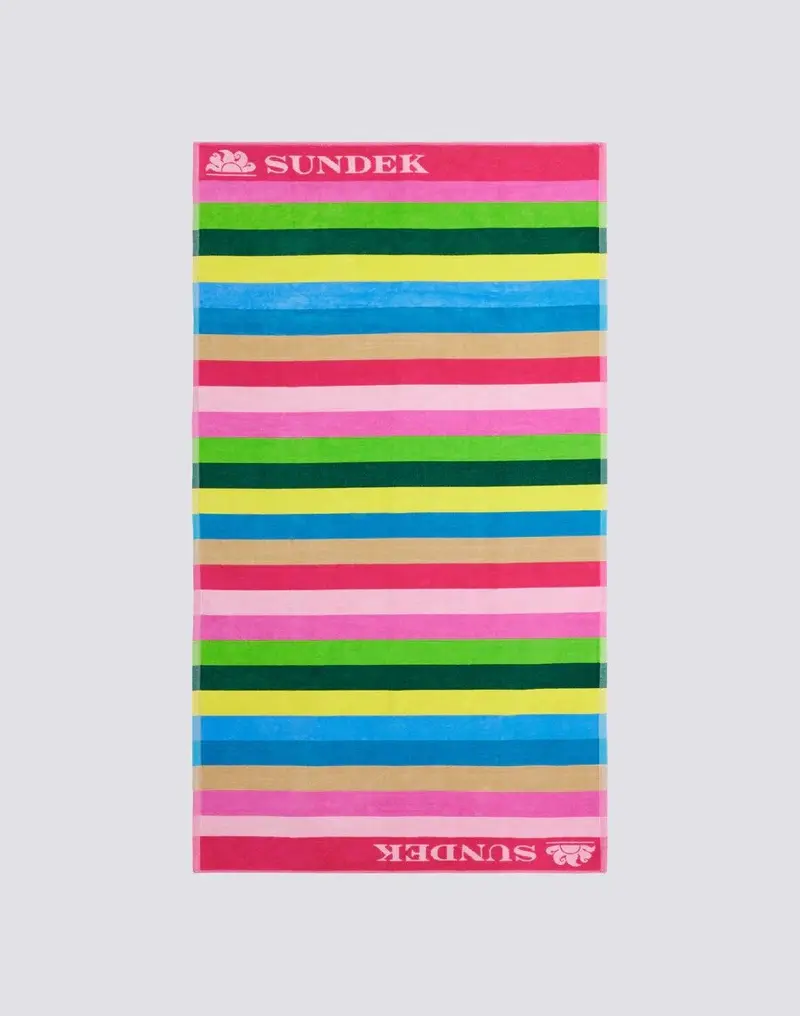 Asciugamano mare Sundek donna towel a righe