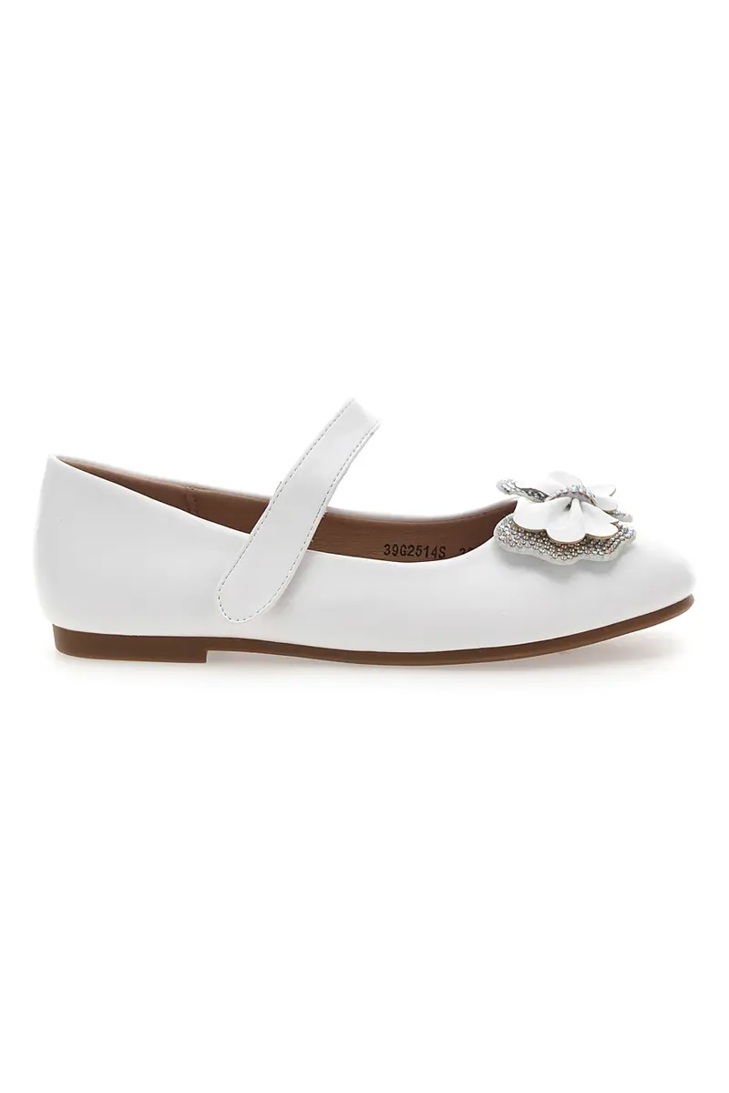 Ballerine Bianche con Cinturino e Fiocco a Fiore GRAZIE GIRL 39G2514S