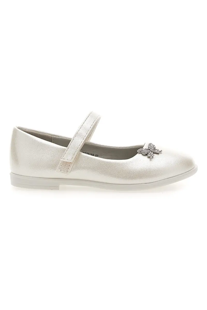 Ballerine Bianco Perlato con Clip con Farfalla GRAZIE GIRL 39G2515S