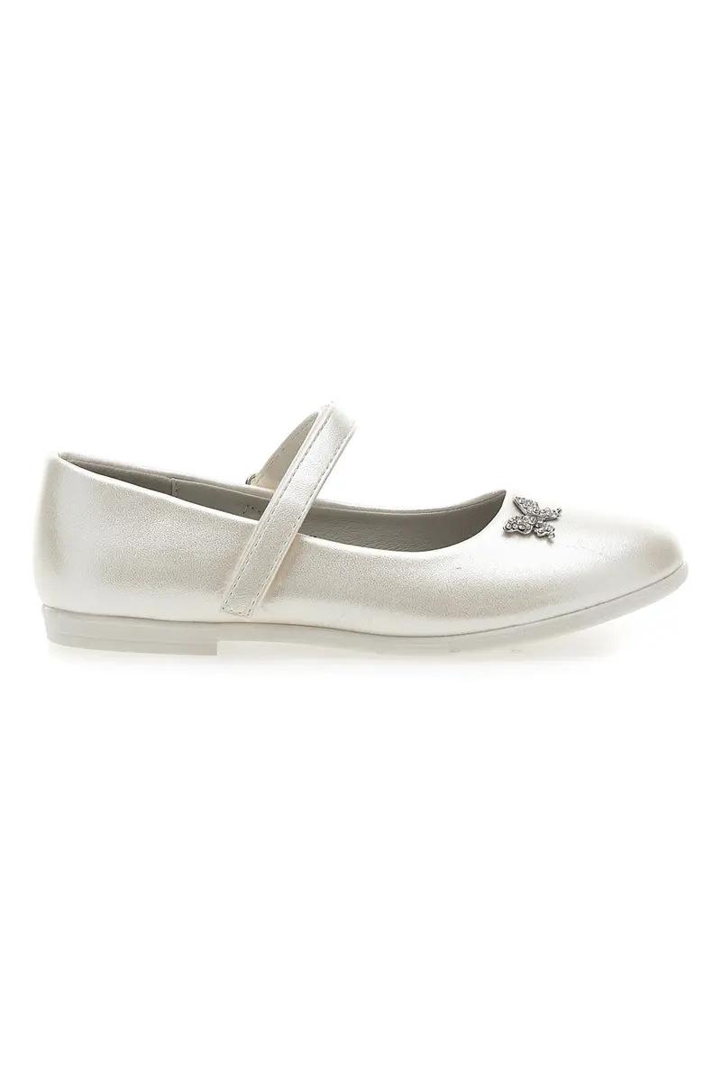 Ballerine Bianco Perlato con Farfalla Decorativa GRAZIE GIRL 39G2515S