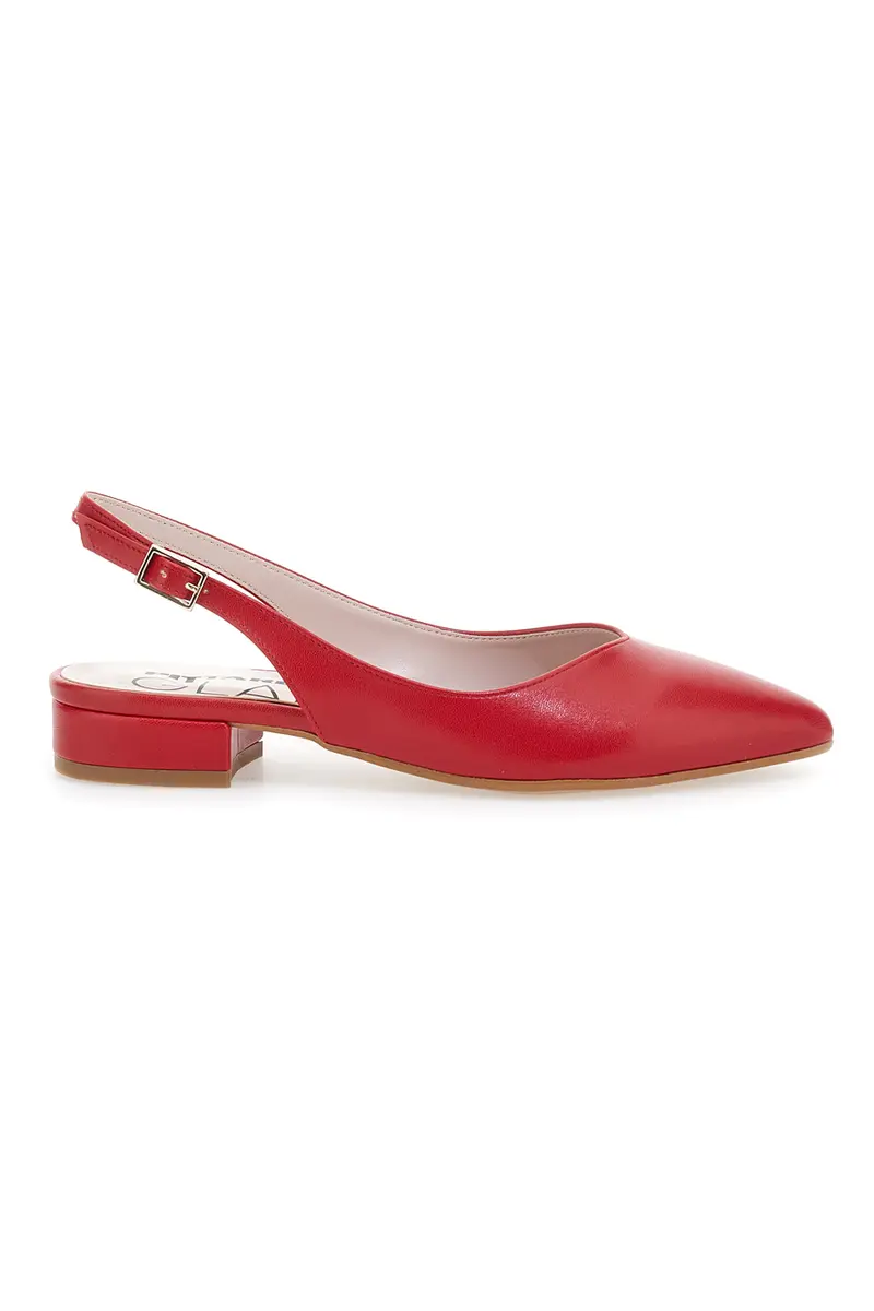 Ballerine Skingback Rosse a Punta PITTARELLO GLAM 18101