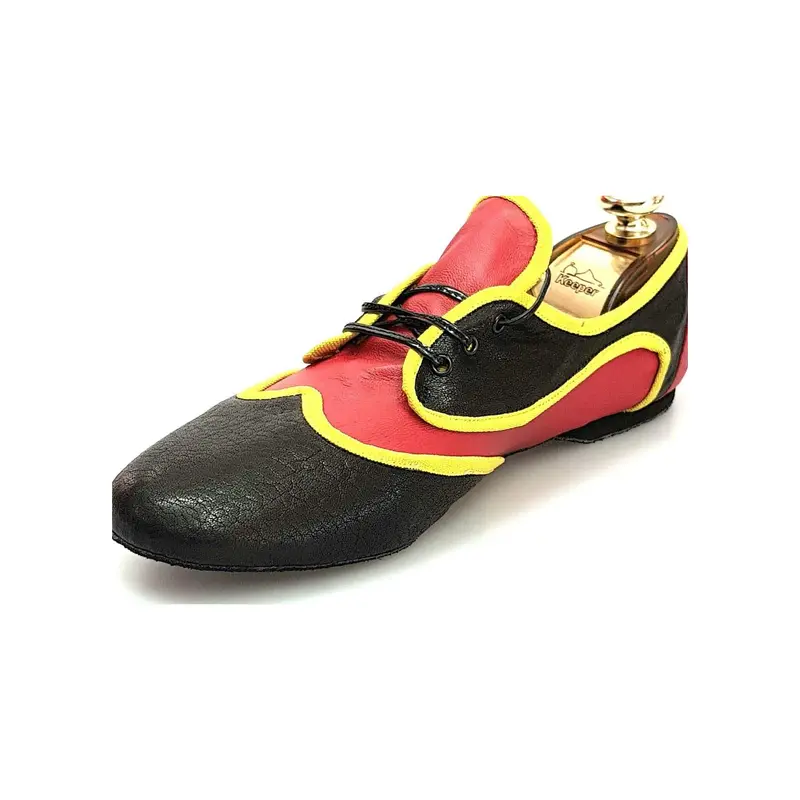 Bantu Black (Jazz 07) - Pachanga in Pelle e Camoscio stile Angolana con avanti In Pelle Nera e Pelle Rossa - Kizomba