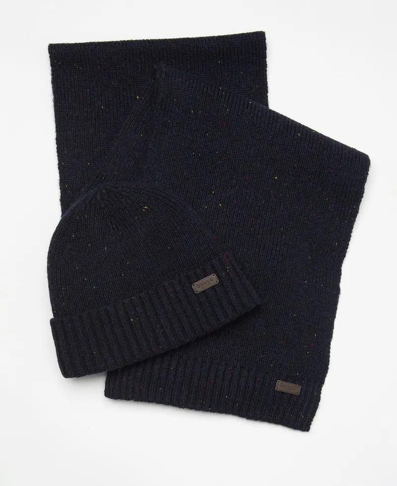 BARBOUR CARLTON FLECK BEANIE & SCARF MGS0047 NY31
