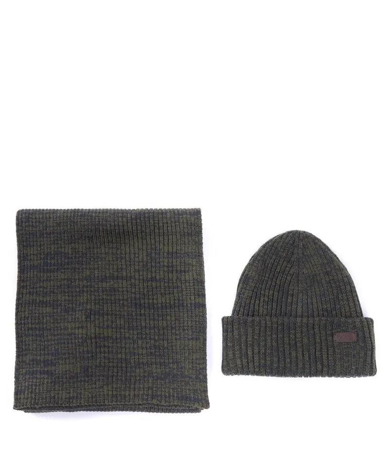 BARBOUR CCRIMDON BEANIE & SCARF MGS0019 OL71