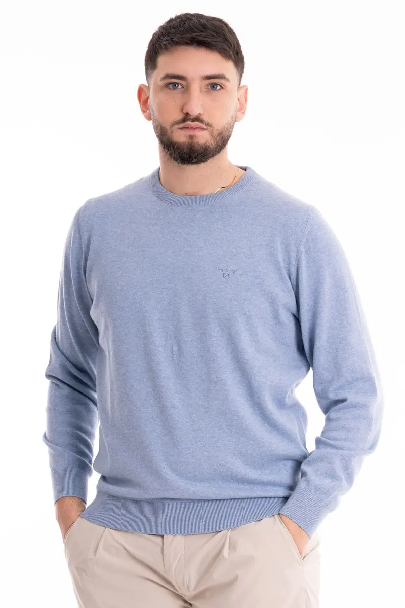 BARBOUR MAGLIONE PIMA COTTON CREW KNITWEAR UOMO MKN0932 BL14