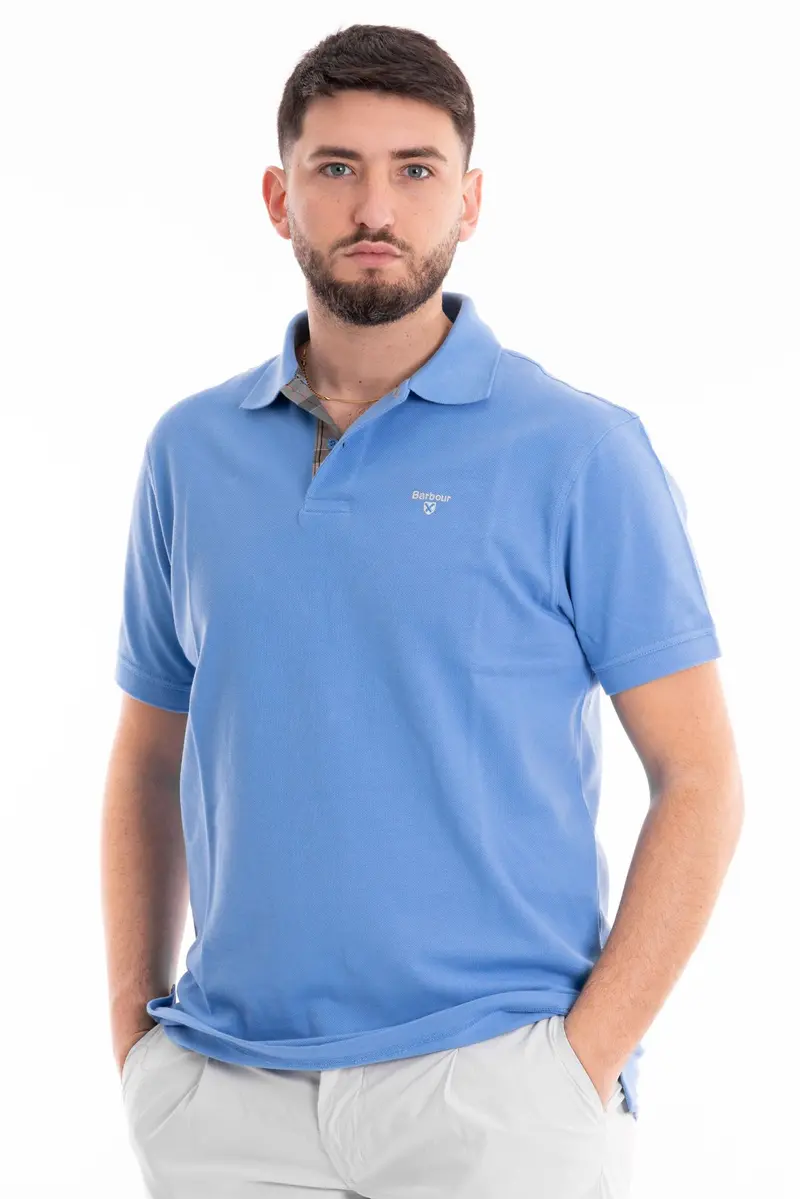 BARBOUR POLO TARTAN PIQUE MIDLAYERS UOMO MML0012 BL95