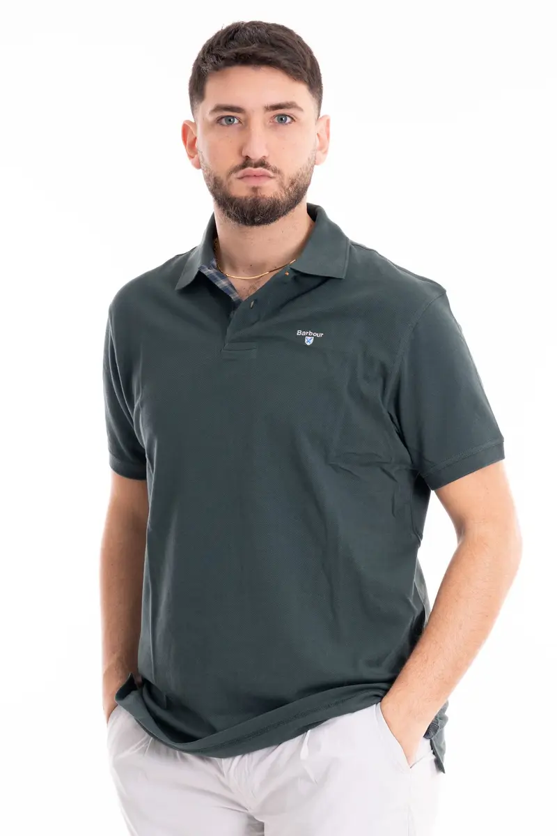 BARBOUR POLO TARTAN PIQUE MIDLAYERS UOMO MML0012 GN89
