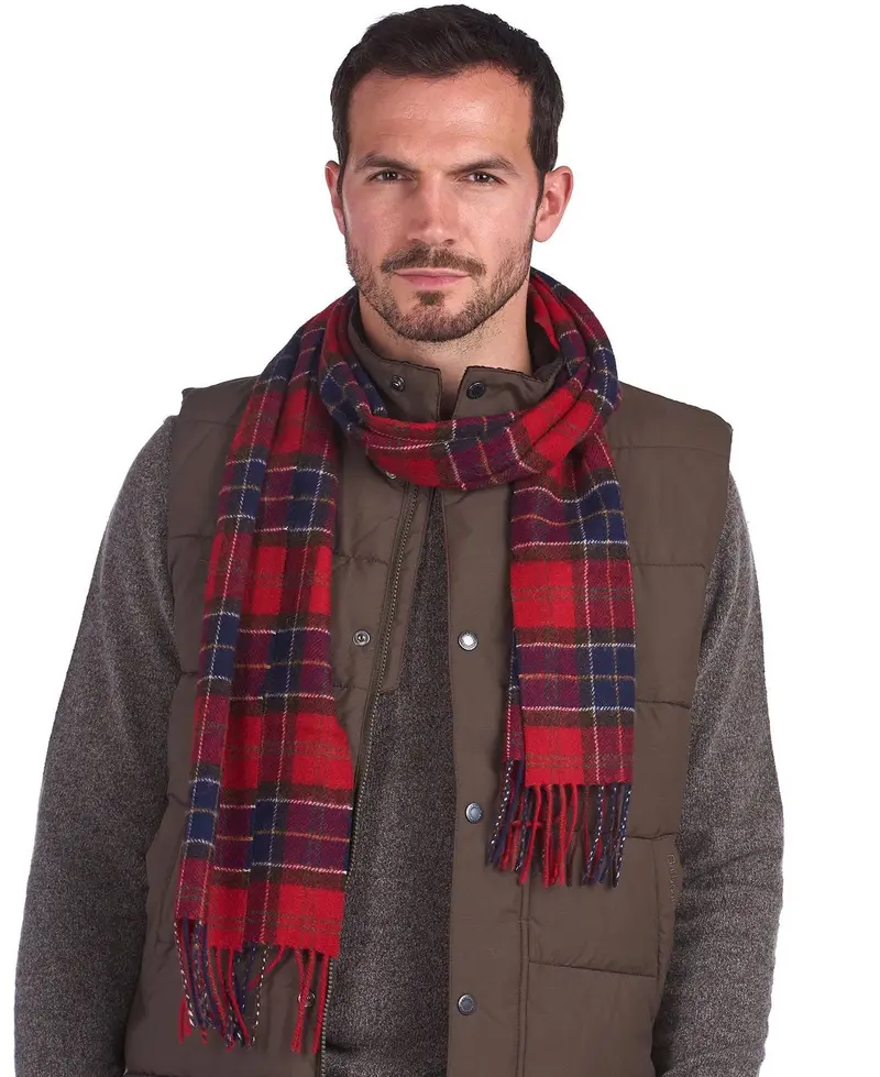 BARBOUR TARTAN LAMBSWOOL SCARF USC0001 RE35