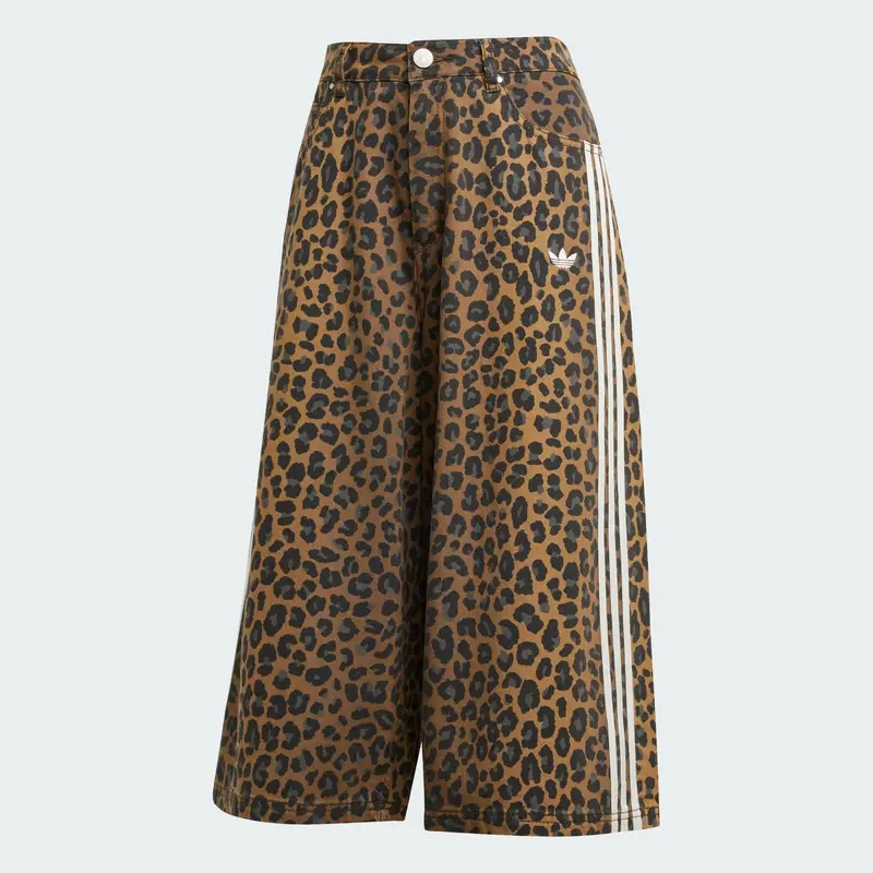 BERMUDA ADIDAS ORIGINALS DENIM SHORTS LEOPARD PRINT
