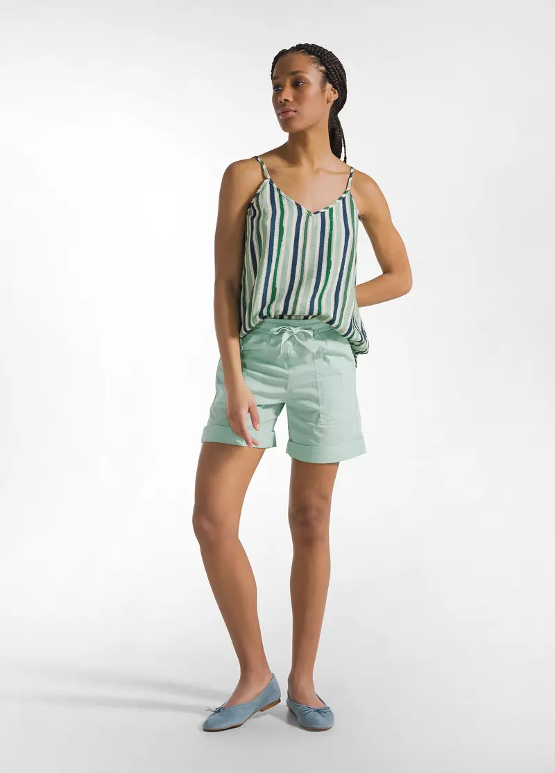 BERMUDA IN POPELINE CON COULISSE VERDE