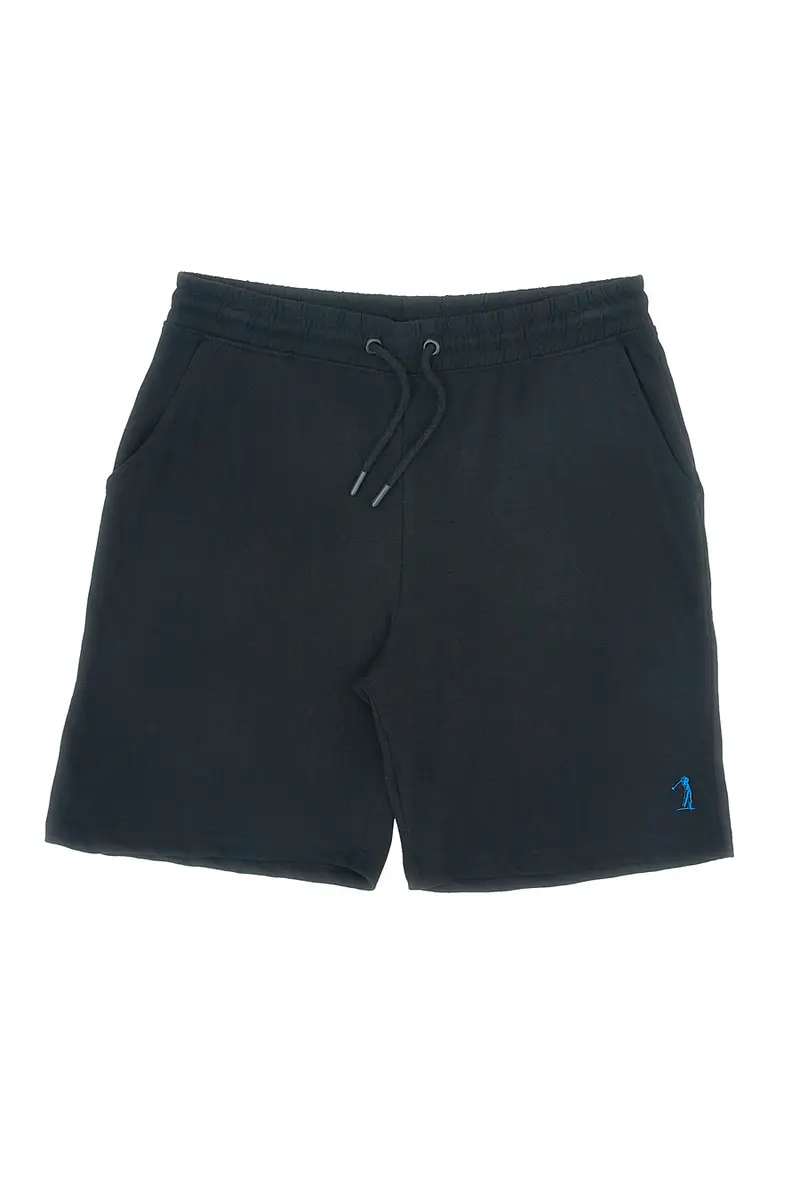 Bermuda neri in cotone con logo ricamato Us golf BE001