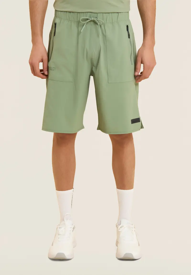 Bermuda Regular Nylon Rip-Stop con Tasche Zip