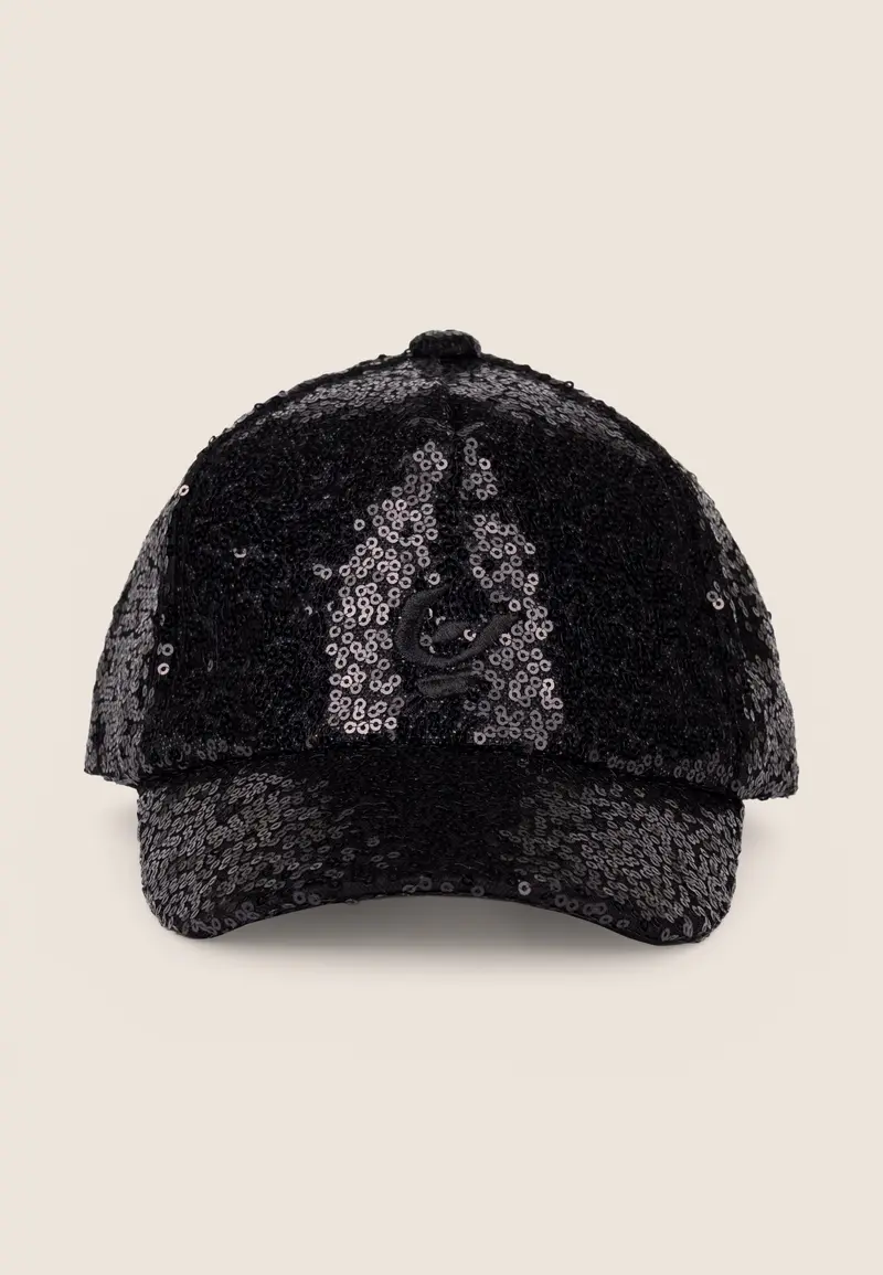 Berretto Junior stile baseball con paillettes e logo omino