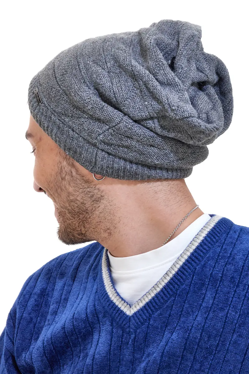 Berretto Scaldacollo Grigio da Uomo Gianmarco Venturi 61063