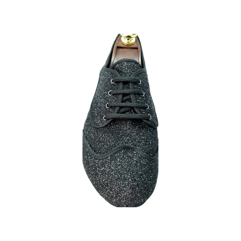 Billie New York - Scarpa Jazz Plus in Glitter Nero Profilo Nero - Salsa