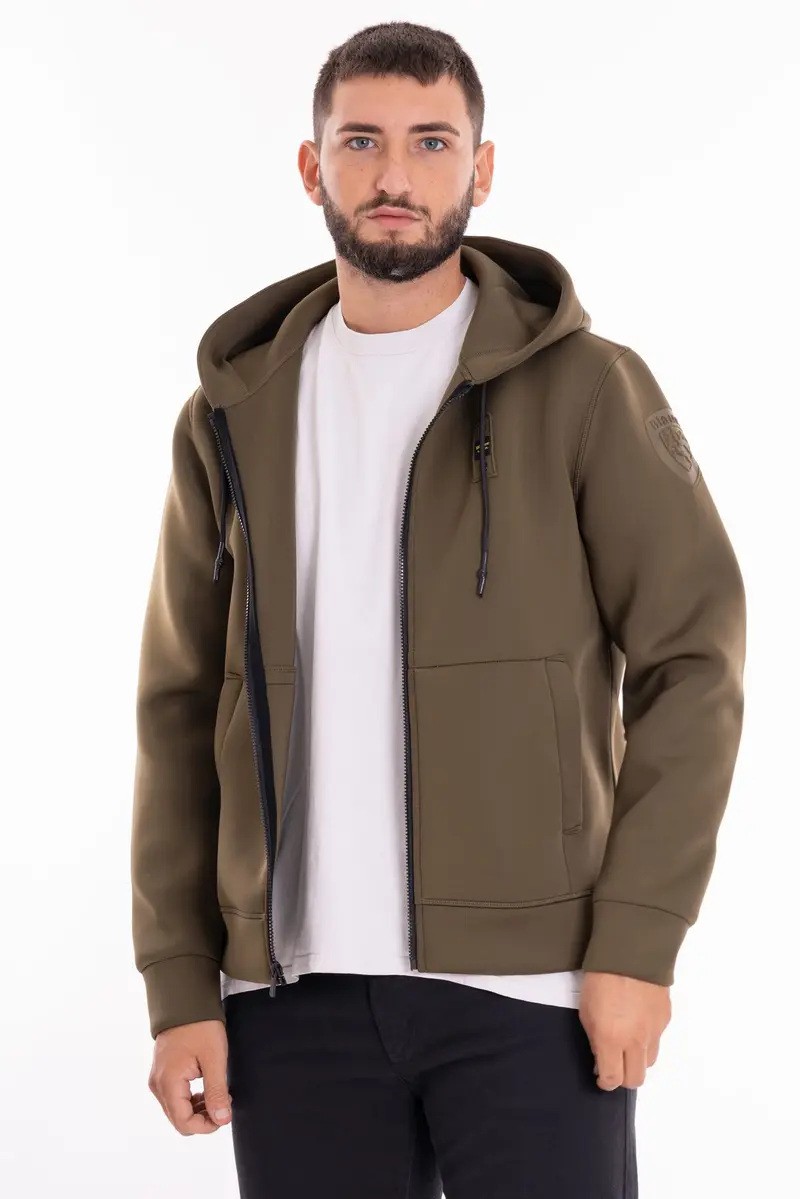 BLAUER M FELPA APERTA CON CAPPUCCIO BLUF02112 004745 659