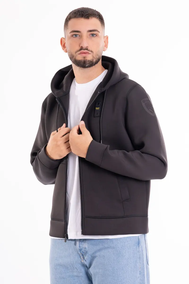 BLAUER M FELPA APERTA CON CAPPUCCIO BLUF02112 004745 999