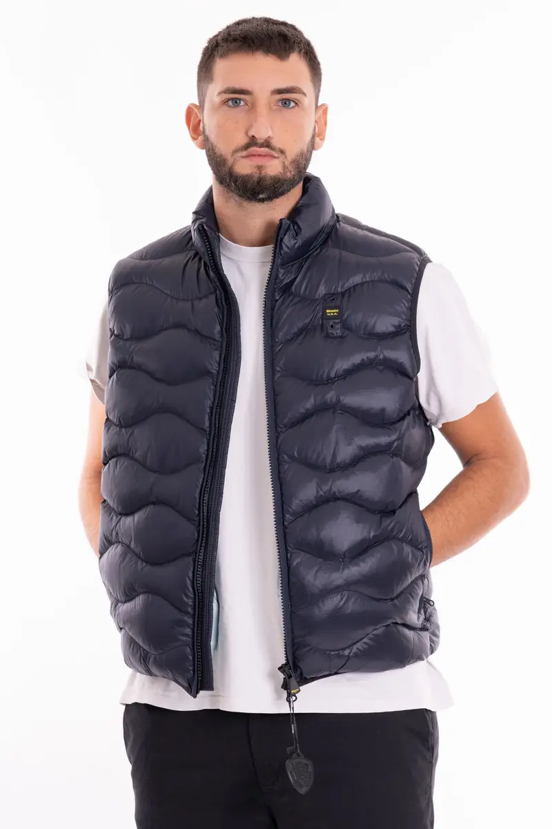 BLAUER M SMANICATO IMBOTTITO DI OVATTA COLORE INTERNO ACQUAMARINA BLUX02085 005958 888AQ