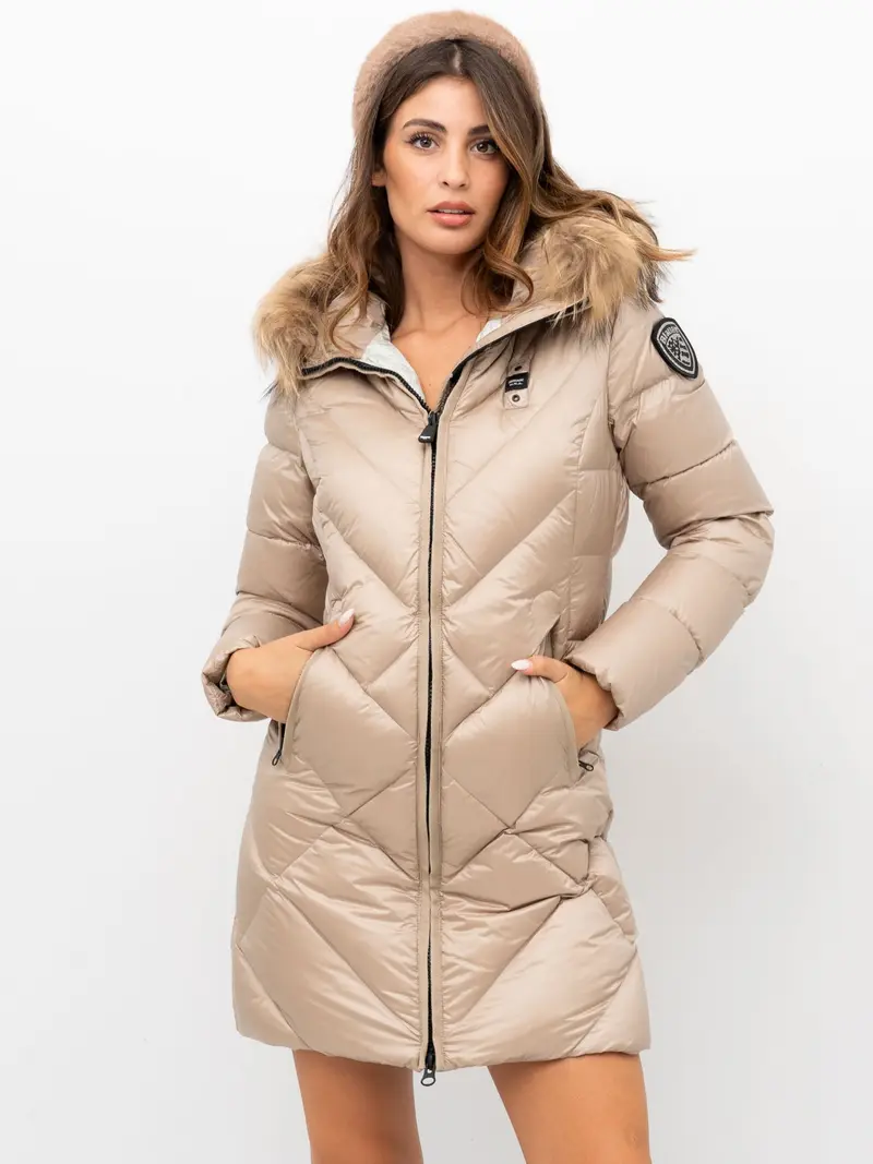 BLAUER PIUMINO ALTHEA LUNGO CON PELLICCIA DONNA BLDK03052 006047 301CB