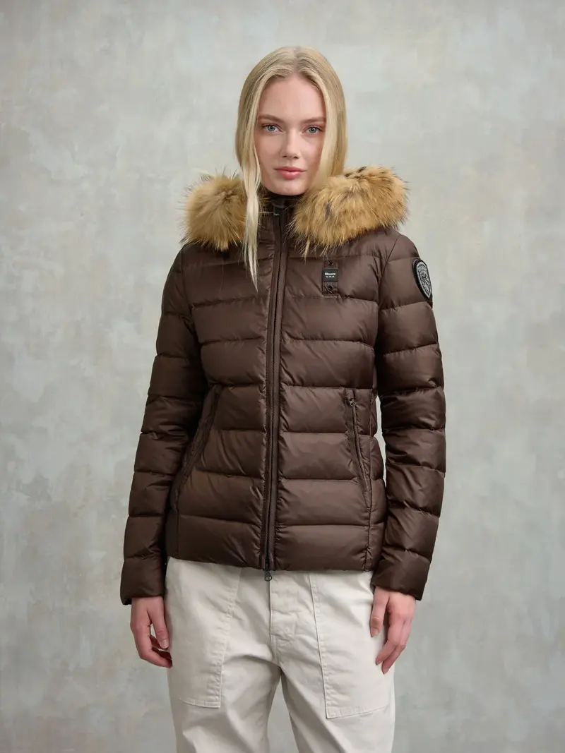 BLAUER PIUMINO ARCADIA CON PELLICCIA DONNA BLDC03099 006047 365EI