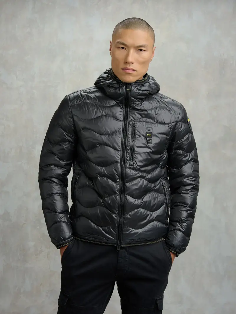 BLAUER PIUMINO WAVE CON CAPPUCCIO UOMO BLUC03074 006355 978