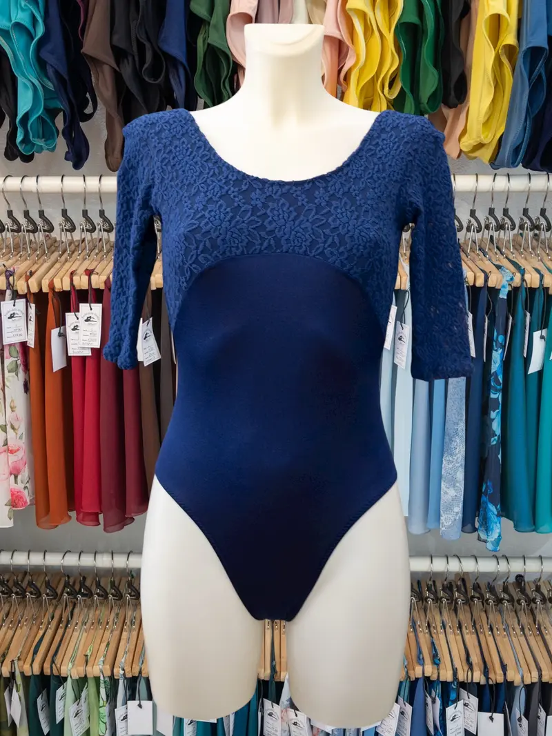 Body a Manica a 3/4 Blu MP682