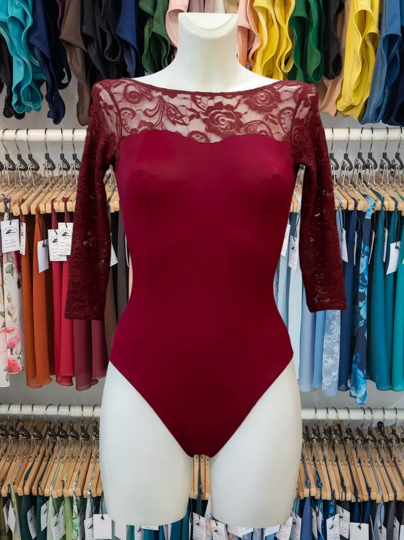 Body a Manica a 3/4 Bordeaux MP769
