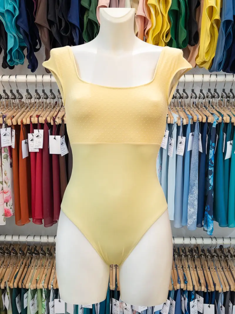 Body a Manica ad Aletta Giallo Paglierino MP787