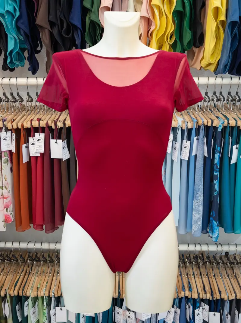 Body a Manica Corta Bordeaux MP768