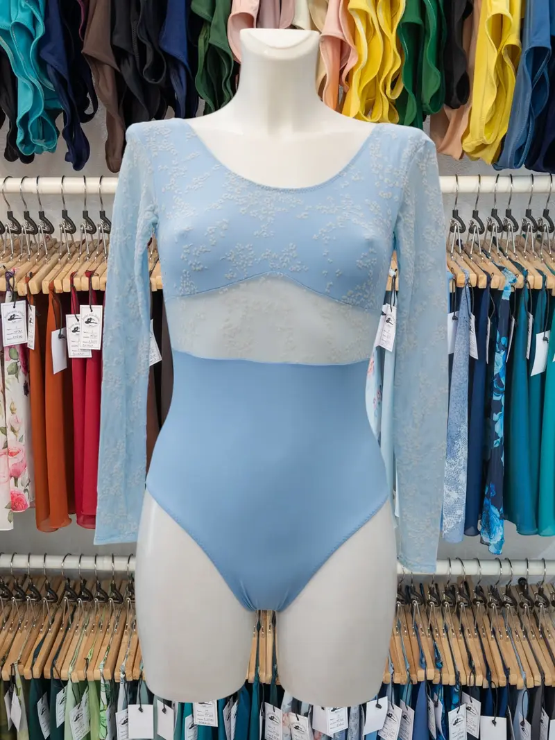 Body a Manica Lunga Azzurro MP783