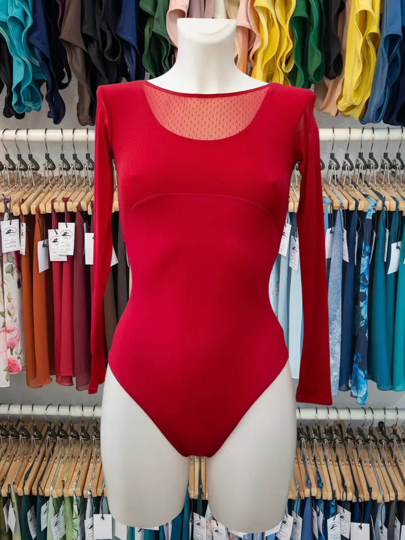 Body a Manica Lunga Ciliegia MP617