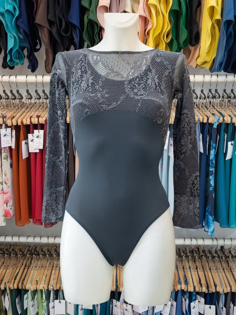 Body a Manica Lunga Grigio MP617