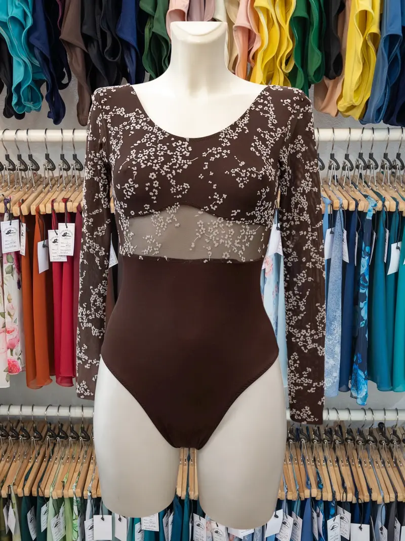 Body a Manica Lunga Marrone MP783