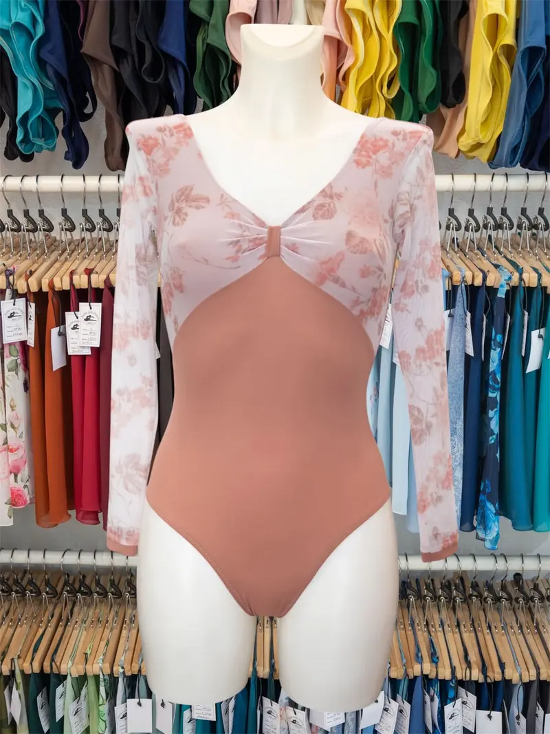 Body a Manica Lunga Rosa Polvere MP655