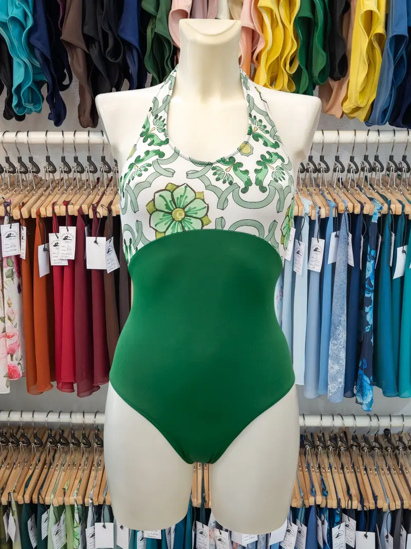 Body Allacciato al Collo Verde MP775