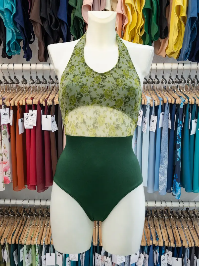 Body Allacciato al Collo Verde MP785