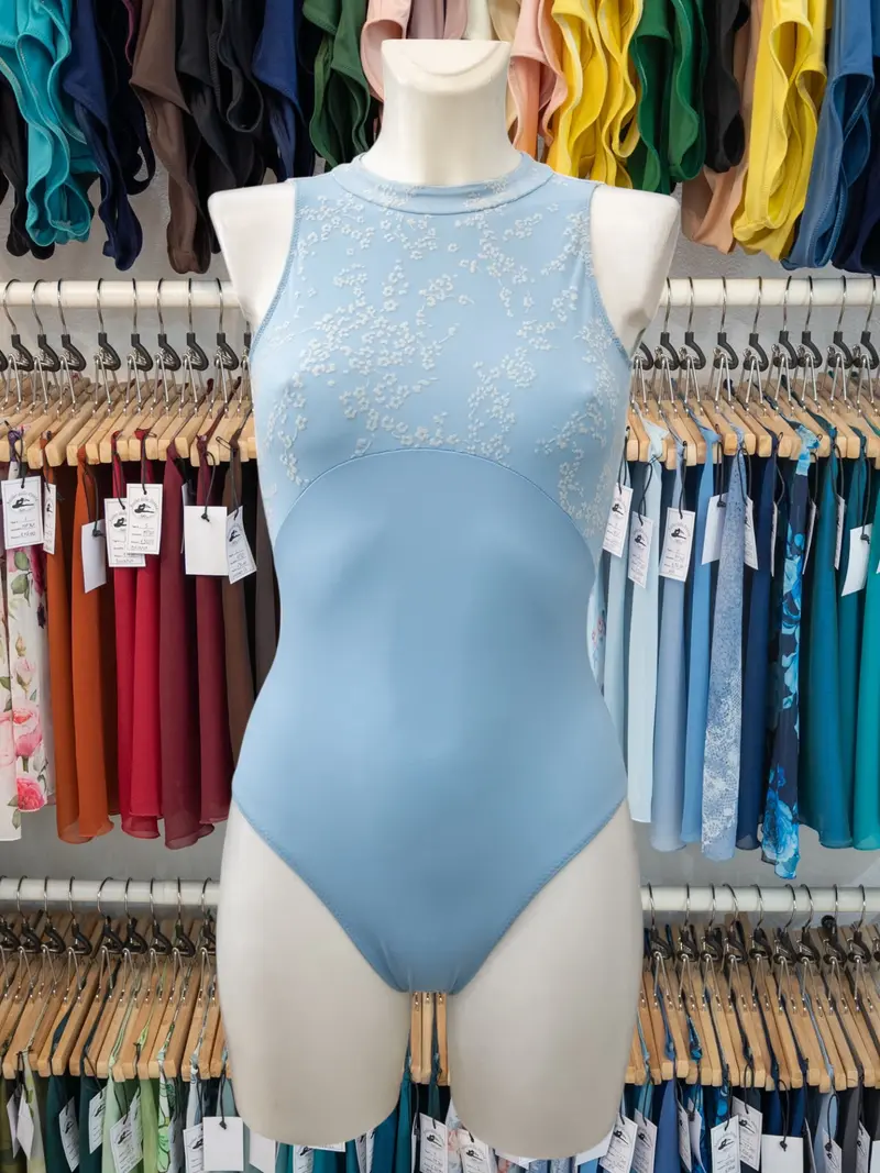 Body con Collo Alto Azzurro MP779