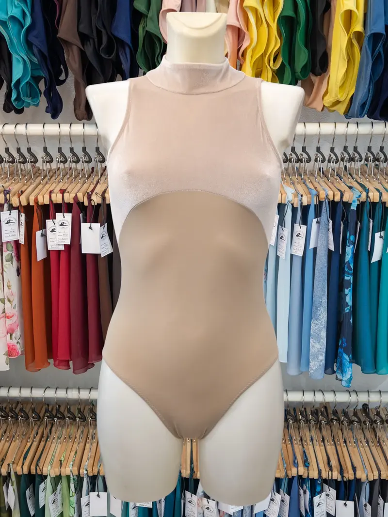 Body con Collo Alto Beige MP218
