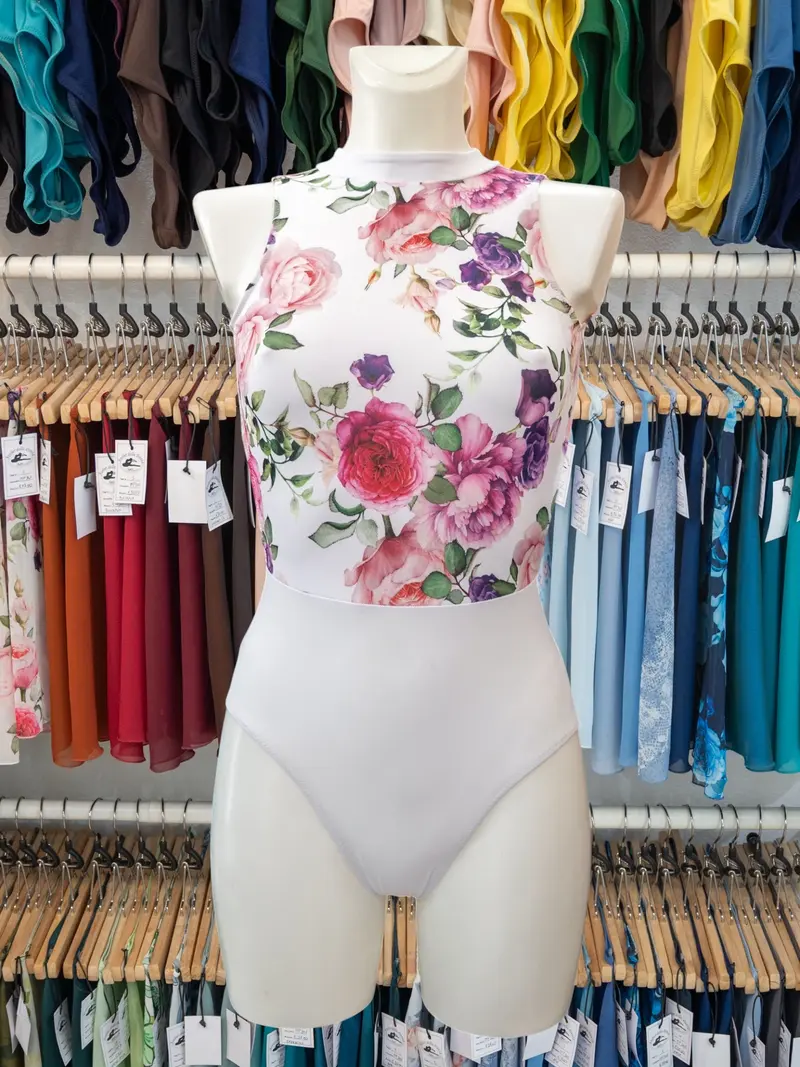 Body con Collo Alto Bianco MP160