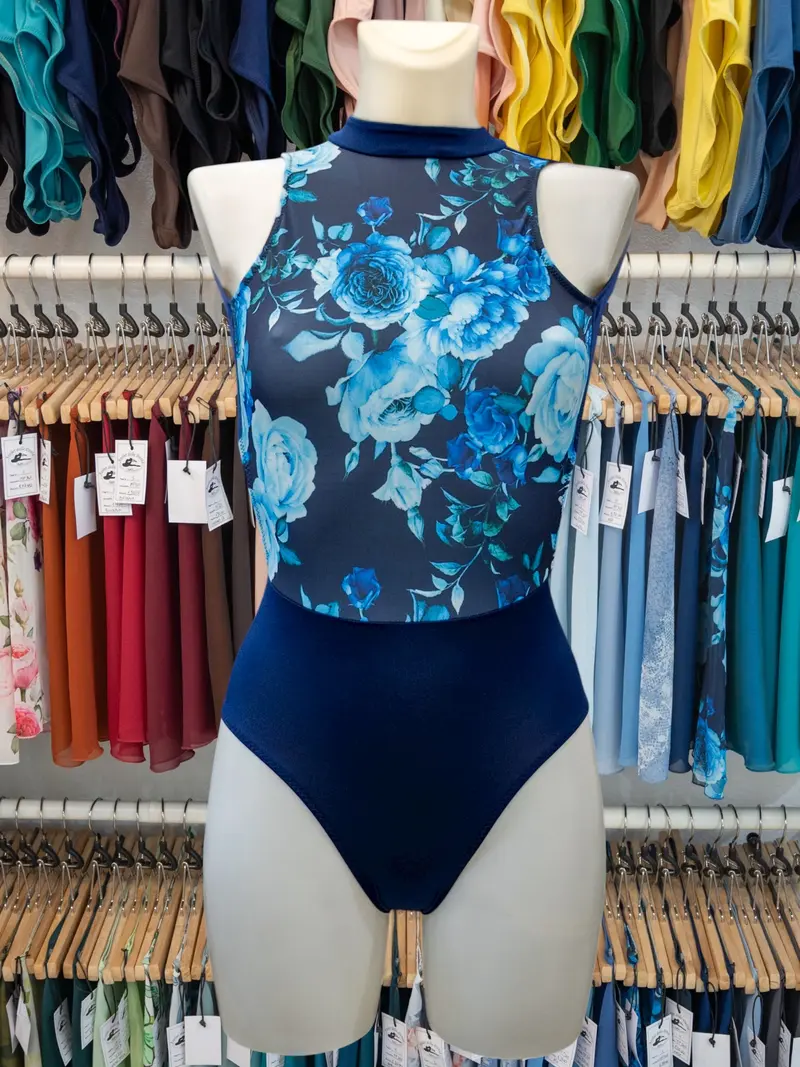 Body con Collo Alto Blu MP160