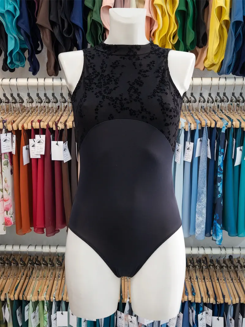 Body con Collo Alto Nero MP779
