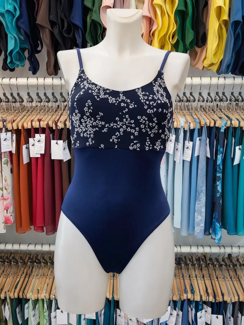 Body con Spalline Sottili Blu Flock MP640